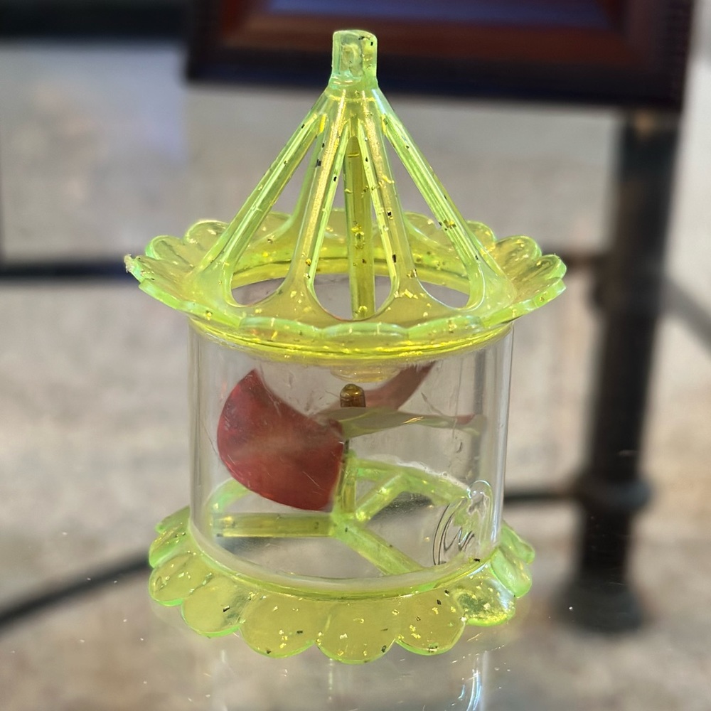 Vintage MCM spinner bird cage ornament